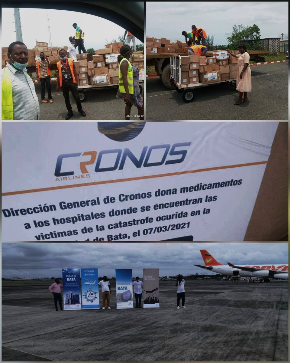 CronosAirlines's tweet photo. Donación de medicamentos para los hospitales donde se encuentran las víctimas de la catástrofe ocurrida el pasado 7 de marzo en Bata ✈️ ➡️ 🏥

#SafetyFirst #equatorialguinea #todossomosbata #prayforbata https://t.co/nRkolRnQnj