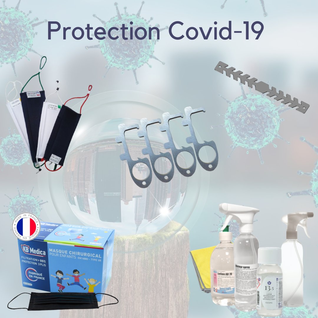 OnAcheteFr's tweet photo. Protégez-vous avec les masques, gels, savons et accessoires disponibles sur : https://t.co/qWKuSpDRRi ! Retrouvez nos produits pour lutter face à la Covid-19 avec @NConceptsSz, FFDev, @KbMedica, 
Rubylight, et VHYG !
#onachetefrancais #madeinfrance #covid #protection #masques https://t.co/KhH2jrqZJu
