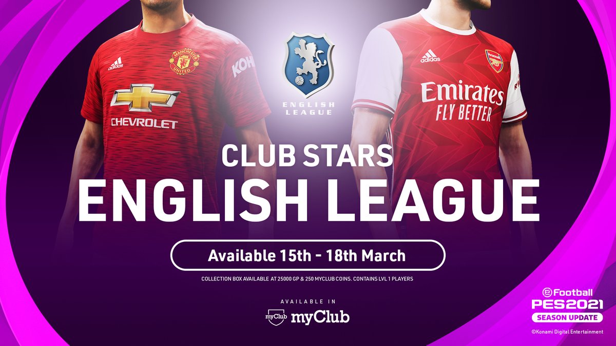 play_eFootball's tweet photo. This week's #myClub campaign brings you English League CLUB STARS! 🌟

Add these players to your squads in #PES2021 today! https://t.co/vrH1LhScjG