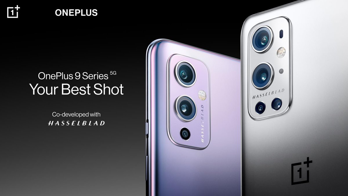 techdroider's tweet photo. OnePlus 9 &amp; OnePlus 9 Pro Official Poster. Which one are you getting? https://t.co/miQIjSXIEA