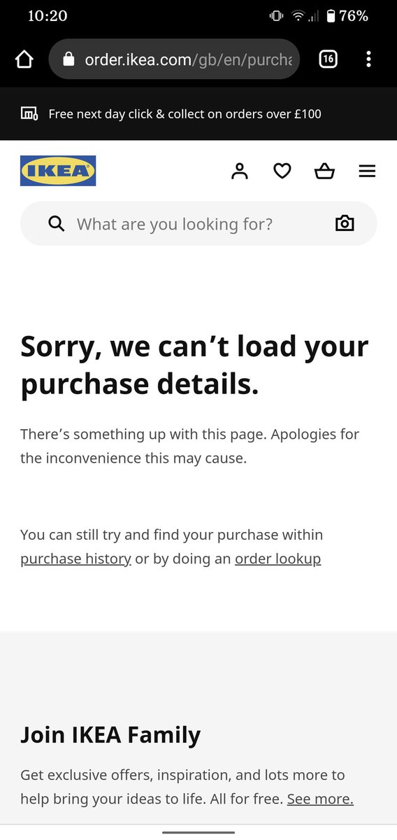 StchephK's tweet photo. @IKEAUKSupport expecting a delivery today and the tracking page has just changed to this HELP PLEASE https://t.co/POkHLnTXzj