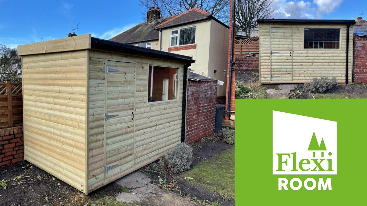 Here's a FlexiRoom creation designed and installed last week by our team. This cabin in Sheffield transforms this garden and creates a very useful space. Another happy customer! ☺️
