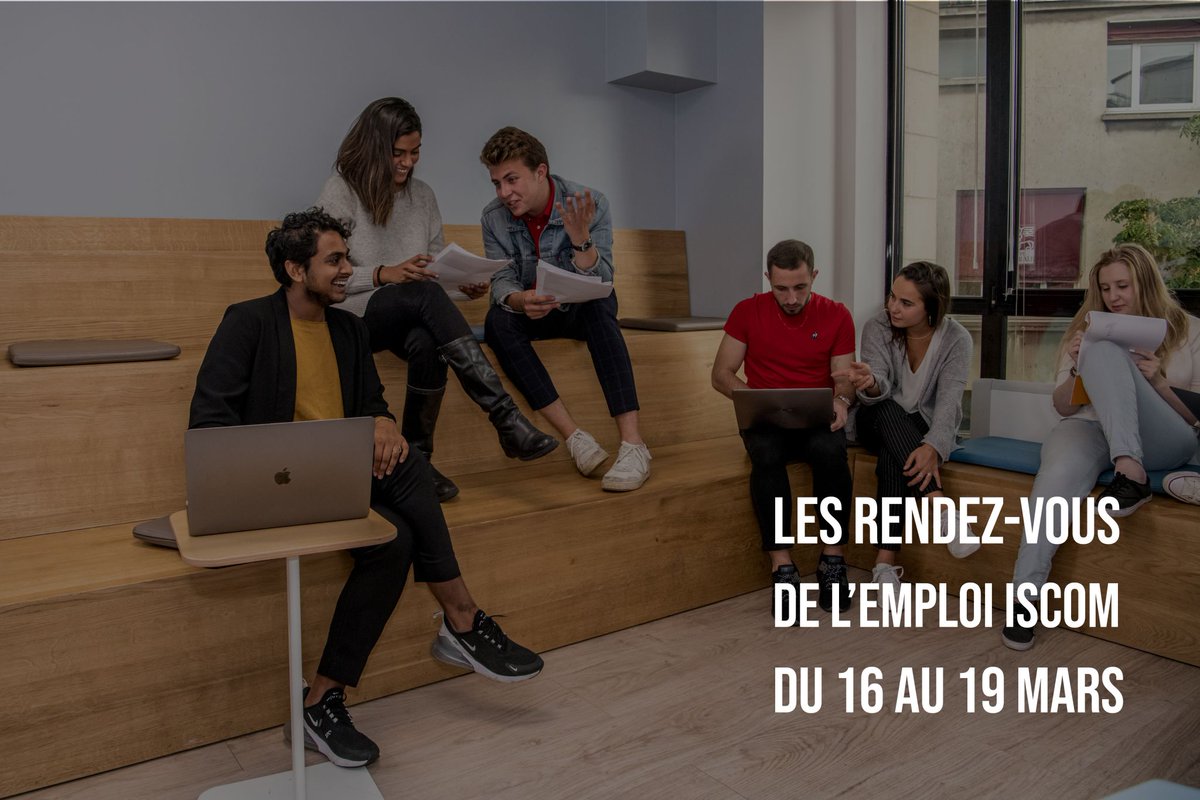Tomorrow_ISCOM's tweet photo. L’ISCOM organise les rendez-vous de l’emploi, #évènement destiné aux jeunes #diplômés issus de ses 8 établissements. Voici les rencontres proposées cette semaine . 

Le lien vers le formulaire d'inscription ==> https://t.co/XvgsOSH3ob

À très vite!

#ISCOM #tomorrowISCOM https://t.co/zEa92seynU