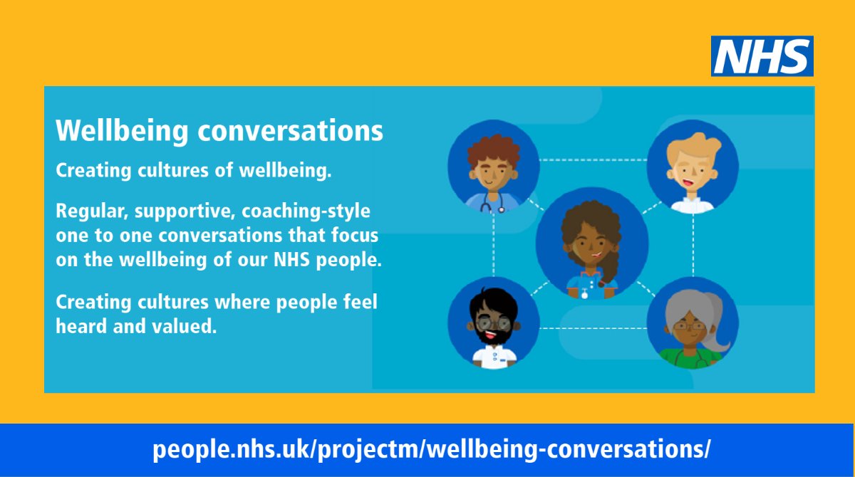 Are you a leader or manager in health and care? Find out more about wellbeing conversations and how to create cultures of wellbeing in your teams and organisation. ow.ly/yGfa50DXm91 #ProjectM