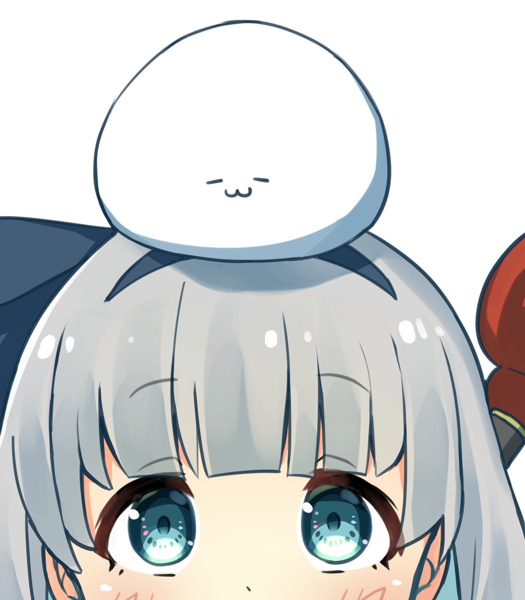 konpaku youmu 1girl white background grey hair simple background :3 blush bangs  illustration images