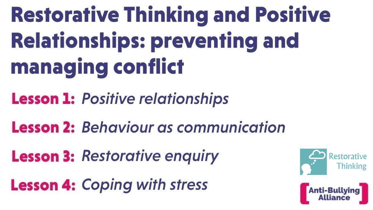 ABAonline's tweet photo. After consistent upheaval in children's lives over the last few months, alongside @Re__Thinking we've put together a 'Restorative Thinking and Positive Relationships' course for parents & carers on how to manage conflict at home: https://t.co/2q74U19S9f https://t.co/bo5DeET14k
