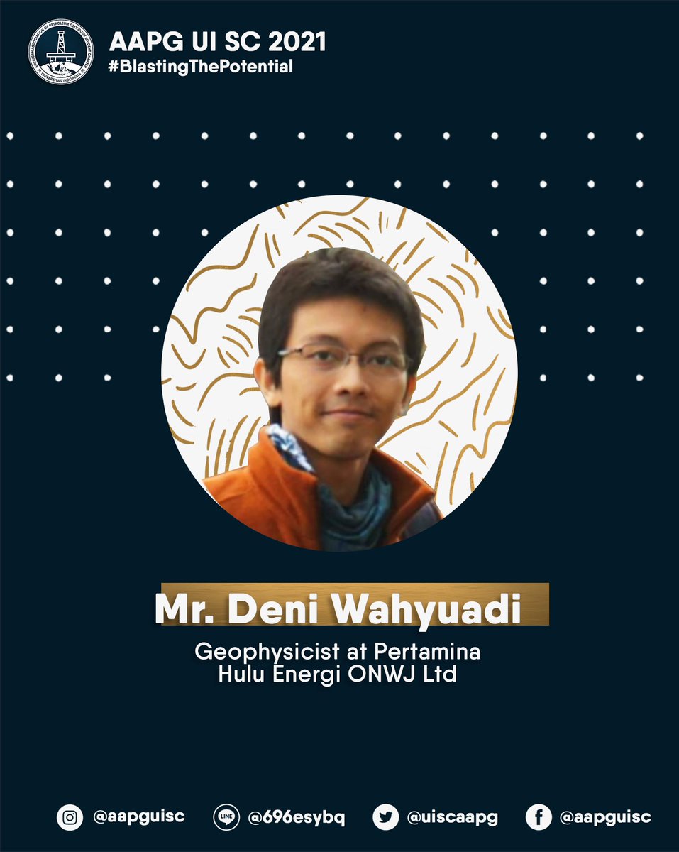 uiscaapg's tweet photo. [D-5 AAPG UI SC 2021 COLOSSEUM]

Hello, AAPG!

We present our speakers for AAPG'S COLOSSEUM. Mr. Yuda, a junior Engineer at PT. Pertamina EP and Mr. Deni, a Geophysicist at Pertamina Hulu Energi Offshore North West Java

AAPG UI SC 2021
#BlastingThePotential https://t.co/RBAjyvxSKX