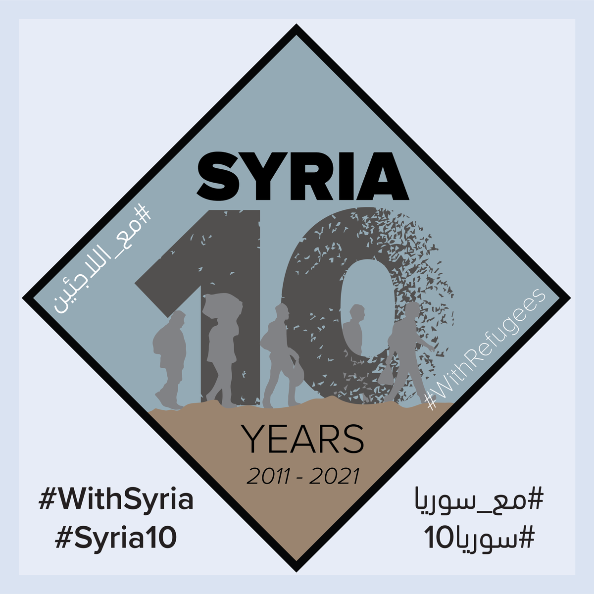 10 years. 
3650 days. 
87600 hours. 
5,256,000 minutes. 

Stand with us in solidarity #WithRefugees as we mark the 10th year of the Syria conflict | #Syria10