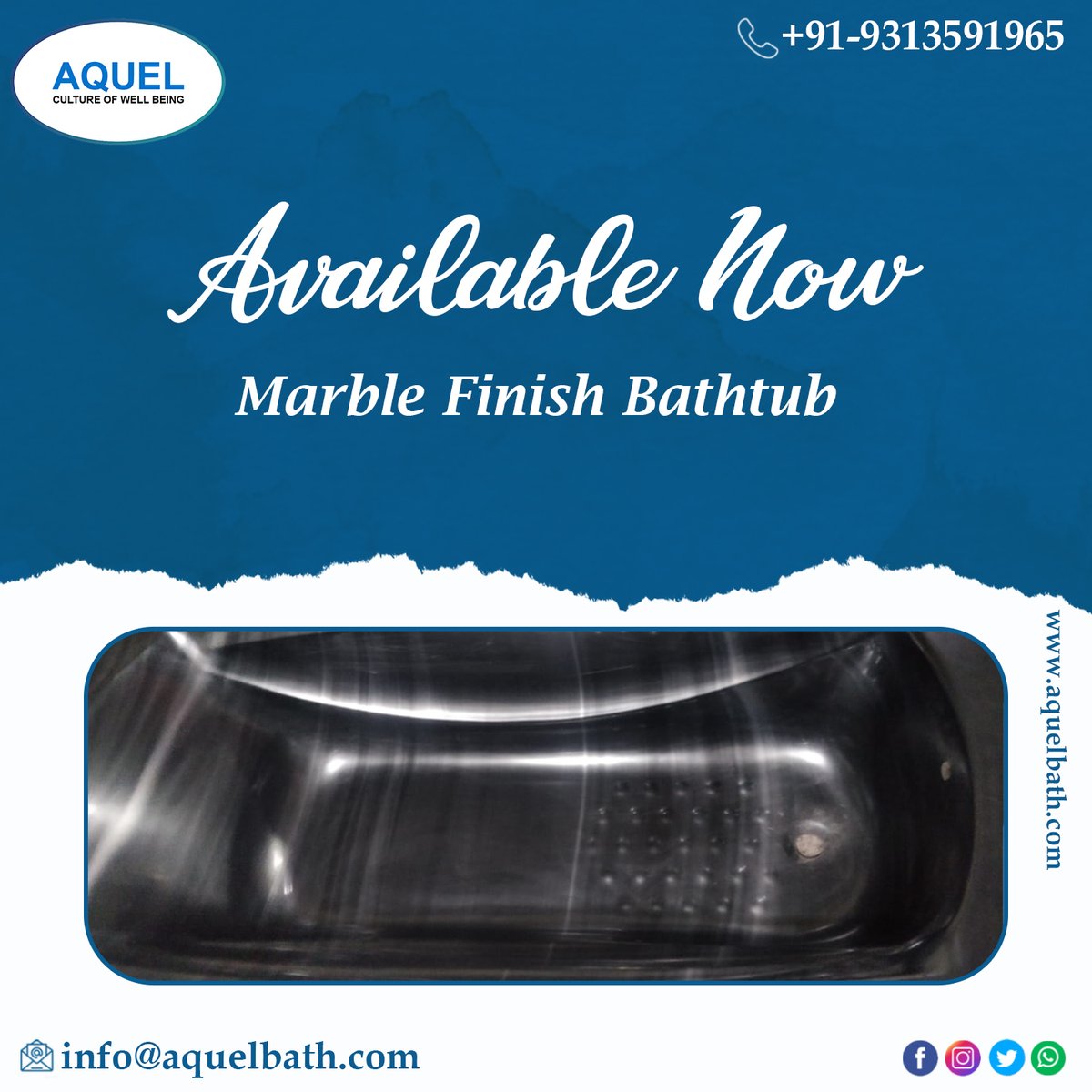 aquelbath's tweet image. Order Now our widest collection of Marble finish Bathtub's in all sizes and dimensions at unbeatable price in India. 
More Detail Call Us +91 93135 91965 or 
Email Us info@aquelbath.com

#bathtub #luxury #aquelbath #bathmanufacturer #marblefinishbathtubs
