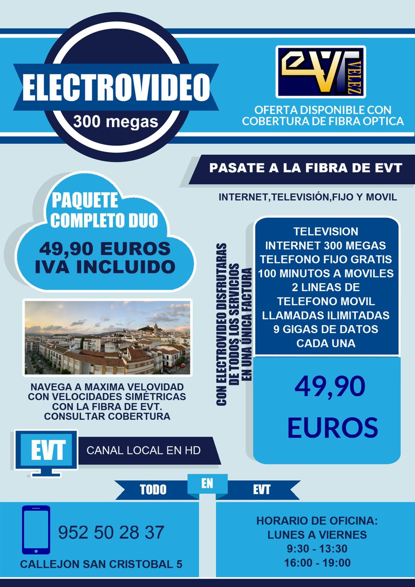 pasionevtv's tweet photo. Ya está disponible la fibra en tu operador local, 300 megas, televisión, fijo y 2 móviles por 49,90 Euros, la revolución de la fibra ya está aquí, pregunta en tu operador local. https://t.co/G6Gk4OpiAh