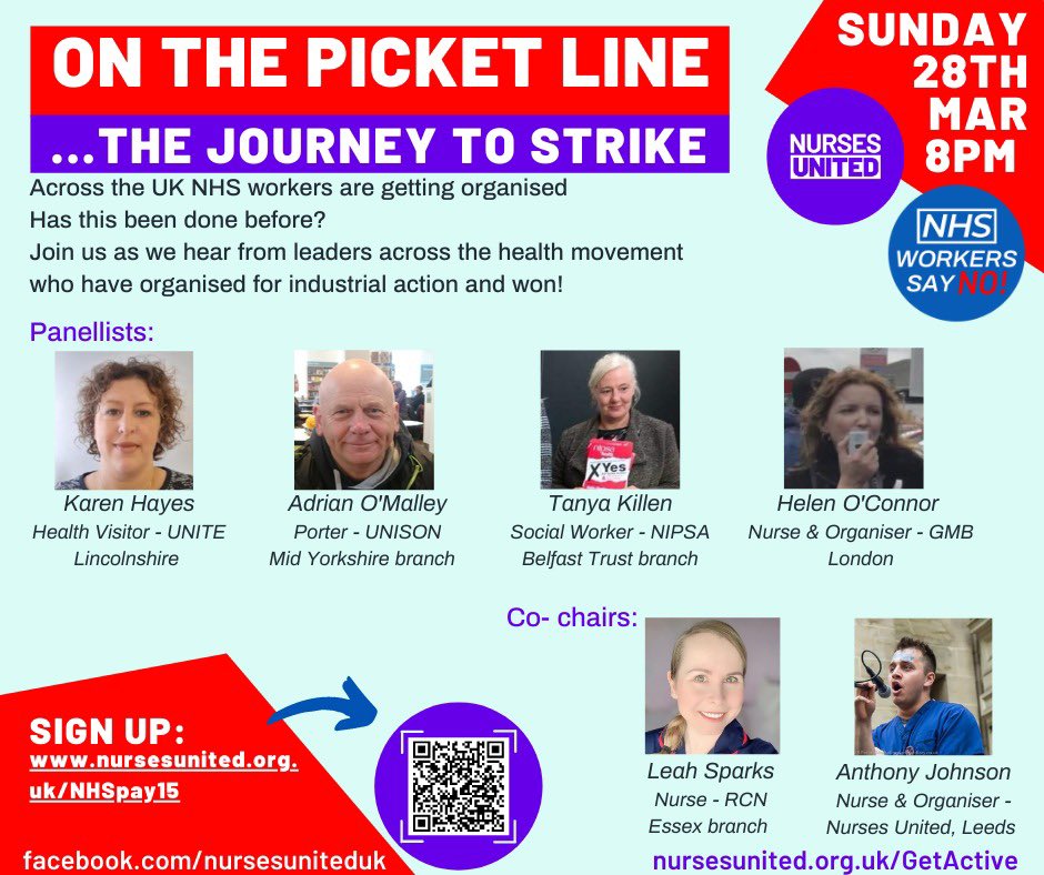 We need to get organised! And we need to start getting ballot ready with our unions 📮 Join us for a live event! Hear from our panel of speakers who have been involved in industrial action and WON! 🗣 Sunday 28th March at 8pm ✊🏻 @NurseSayNO @nurses_united