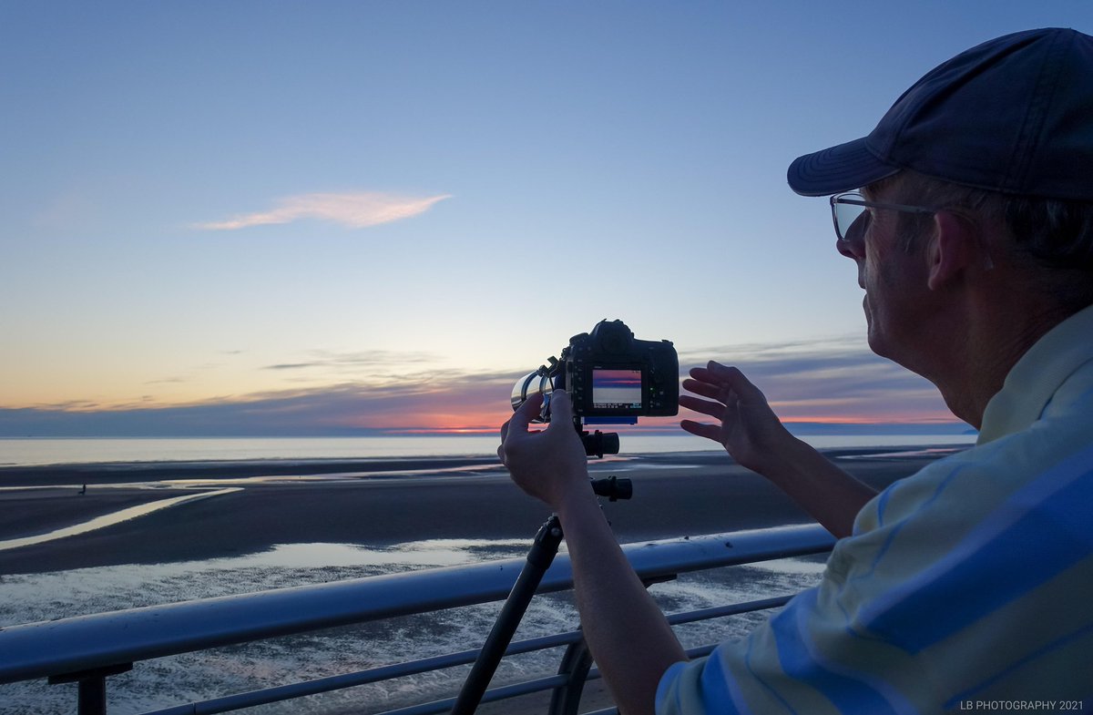 The man behind the camera 📷 #blackpool #camera #photography #Sunset