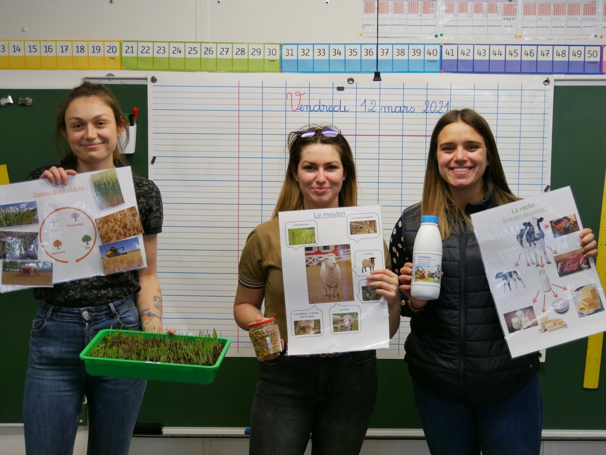 CfppaLeParaclet's tweet photo. Retour en images sur l'intervention pédagogique de Stéphanie, Maëva et Eugenie, apprenties en #BTSACSE vendredi 12 mars à l'école de Bachivillers. Un grand merci encore à Madame David pour son accueil et sa collaboration ainsi qu'aux enfants de CE1 pour leur implication. #agri https://t.co/Qh6DIZmR89
