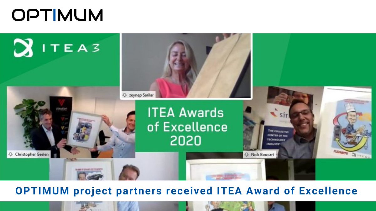 optimumplatform's tweet photo. https://t.co/mghjXwkMfp |On 9 September 2020, resigning #ITEA Vice-chairman Philippe Letellier hosted a special webinar dedicated to the 2020 ITEA Awards of Excellence, where Zeynep Sarılar presented the awards to four ITEA projects...
Read More: https://t.co/xJJteFmdMX https://t.co/qM11Z4STG2