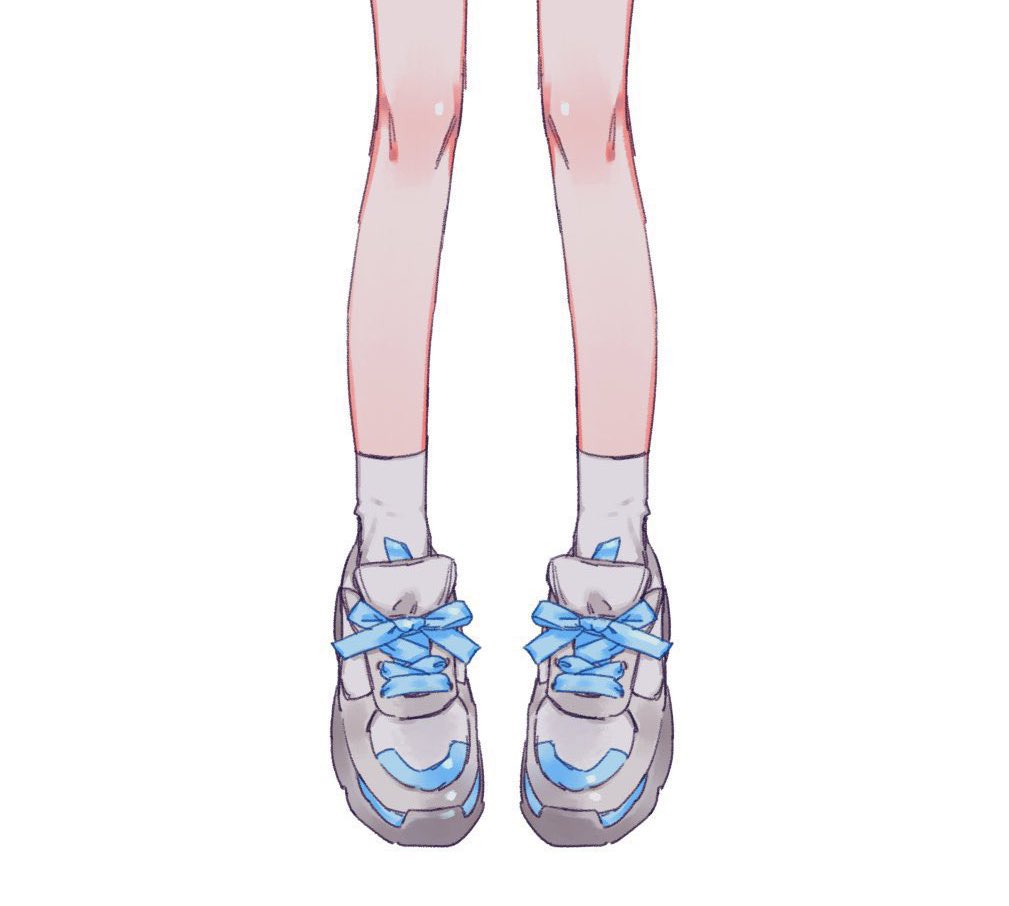 かわいい膝もついでに見てくれ Vliverの靴が見たい 月島ポムポム 新人vtuberのイラスト