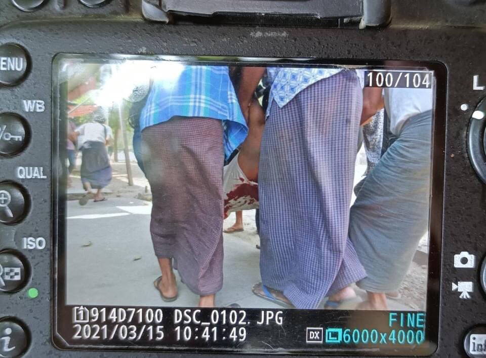 In AungLan tsp, Magway region,  terrorists cracked down the strike.Currently 3 got shot.
BLOODTHIRSTY JUNTA
#WhatsHappeningInMyanmar
#Mar15Coup
<a href="/RapporteurUn/">UN Special Rapporteur Tom Andrews</a> <a href="/YourAnonCentral/">Anonymous</a> <a href="/freya_cole/">Freya Cole</a> <a href="/DrSasa22222/">Dr. Sasa</a> <a href="/globeandmail/">The Globe and Mail</a> <a href="/CNN/">CNN</a> <a href="/nytimes/">The New York Times</a> <a href="/BangkokPostNews/">Bangkok Post</a> <a href="/smh/">The Sydney Morning Herald</a> <a href="/WSJ/">The Wall Street Journal</a> <a href="/MSNBC/">MSNBC</a>