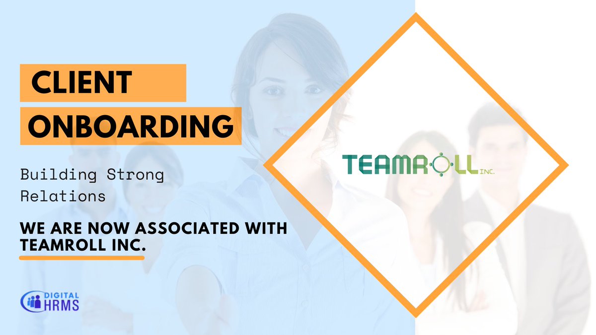 DigitalHRMS's tweet photo. Digital HRMS is glad to now be a part of the HR technology journey of Teamroll Inc., an enterprise committed towards making the job of HR professionals easier & less stressful.
Visit https://t.co/G6hrbtauOJ
#Teamroll #HRSoftware #ClientShowcase #DigitalHRMS #ClientOnboarding https://t.co/e75sXcQidk