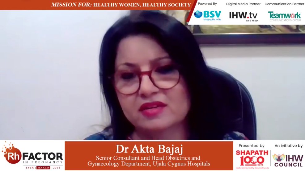 IHWCouncil's tweet image. “In rural population, the expense of #Rh treatment is also a challenge.”

- Dr @BajajAkta, Senior Consultant and Head Obstetrics and Gynaecology Department, @Ujalacygnus!

Watch LIVE - bit.ly/2OUm968

#WomensHealth #RHFactor #Pregnancy #Health