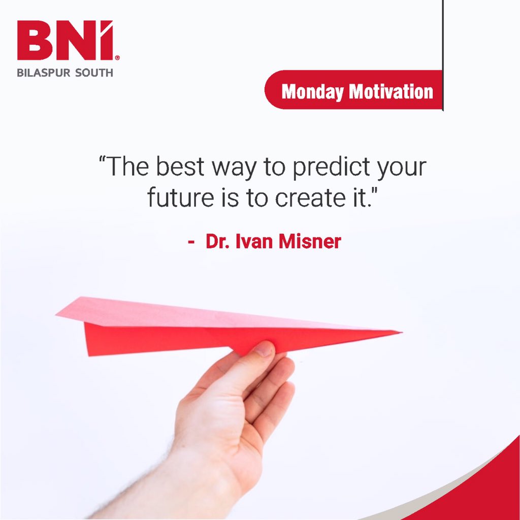 BniSouth's tweet photo. #MONDAYMOTIVATION -
Your future is as bright as you want it to be!
#bniindia #mondaymotivation #bnibilaspursouth #bnimember https://t.co/bcqlXqIzgb