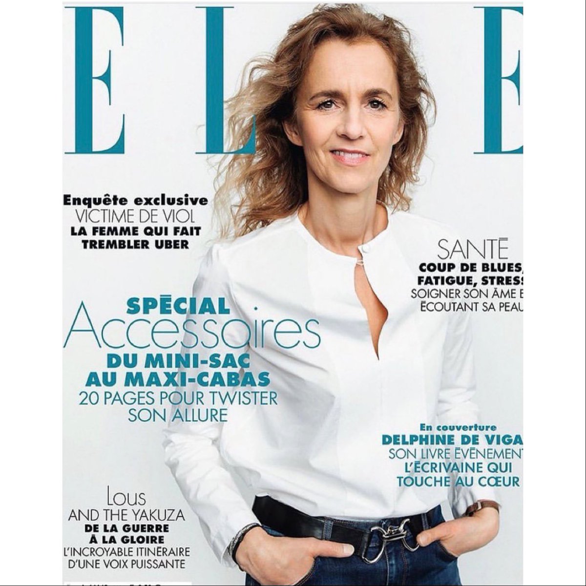 Delphine de Vigan couv <a href="/ELLEfrance/">ELLE</a>  hair by me