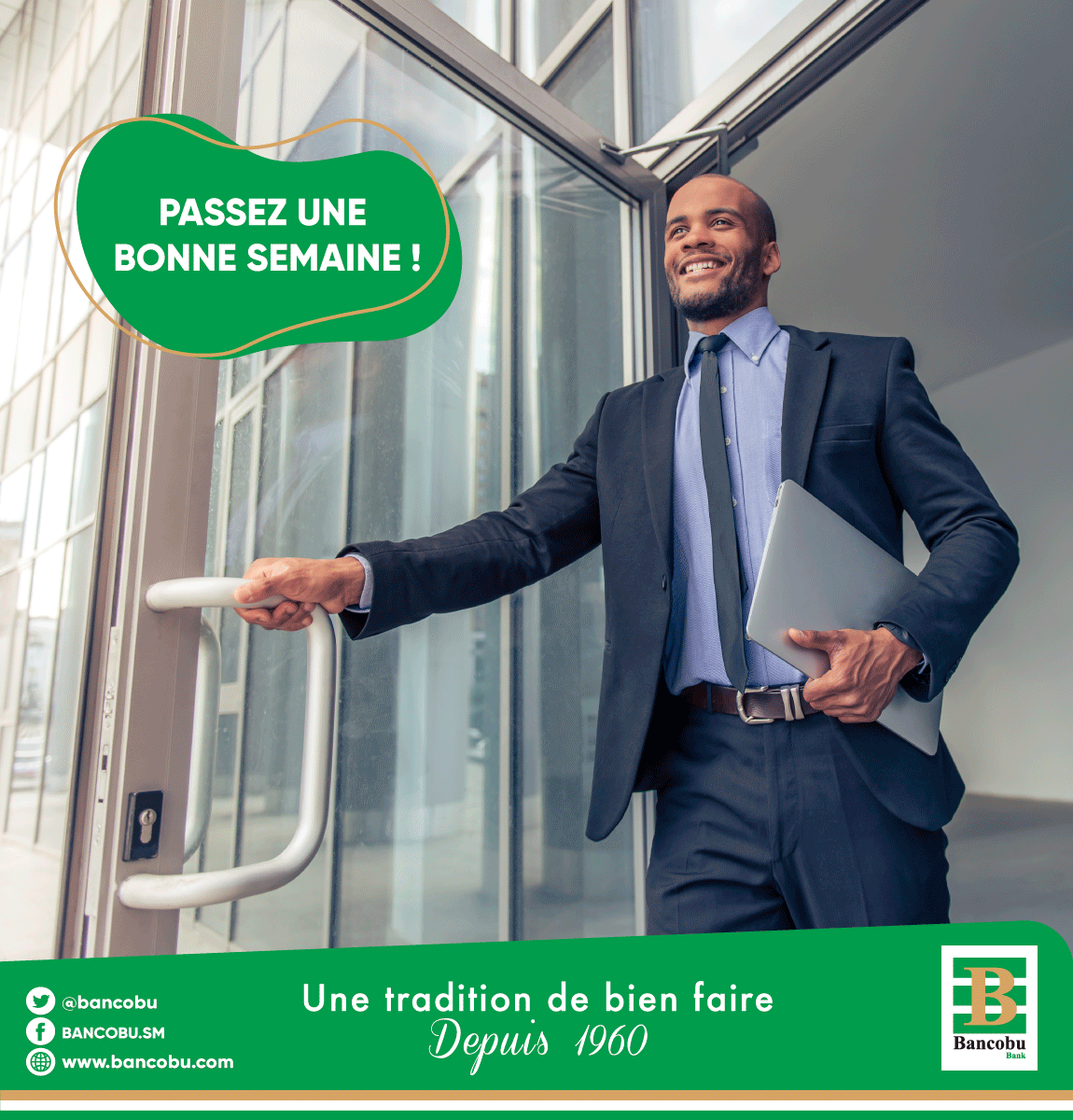 bancobu's tweet photo. Travaillez jusqu’à ce que votre solde en banque ressemble à un numéro de téléphone. 
Passez une bonne semaine !

#unetraditiondebienfaire #bancobu #banqueleader #innovation #Burundi https://t.co/sjCeVARXFj