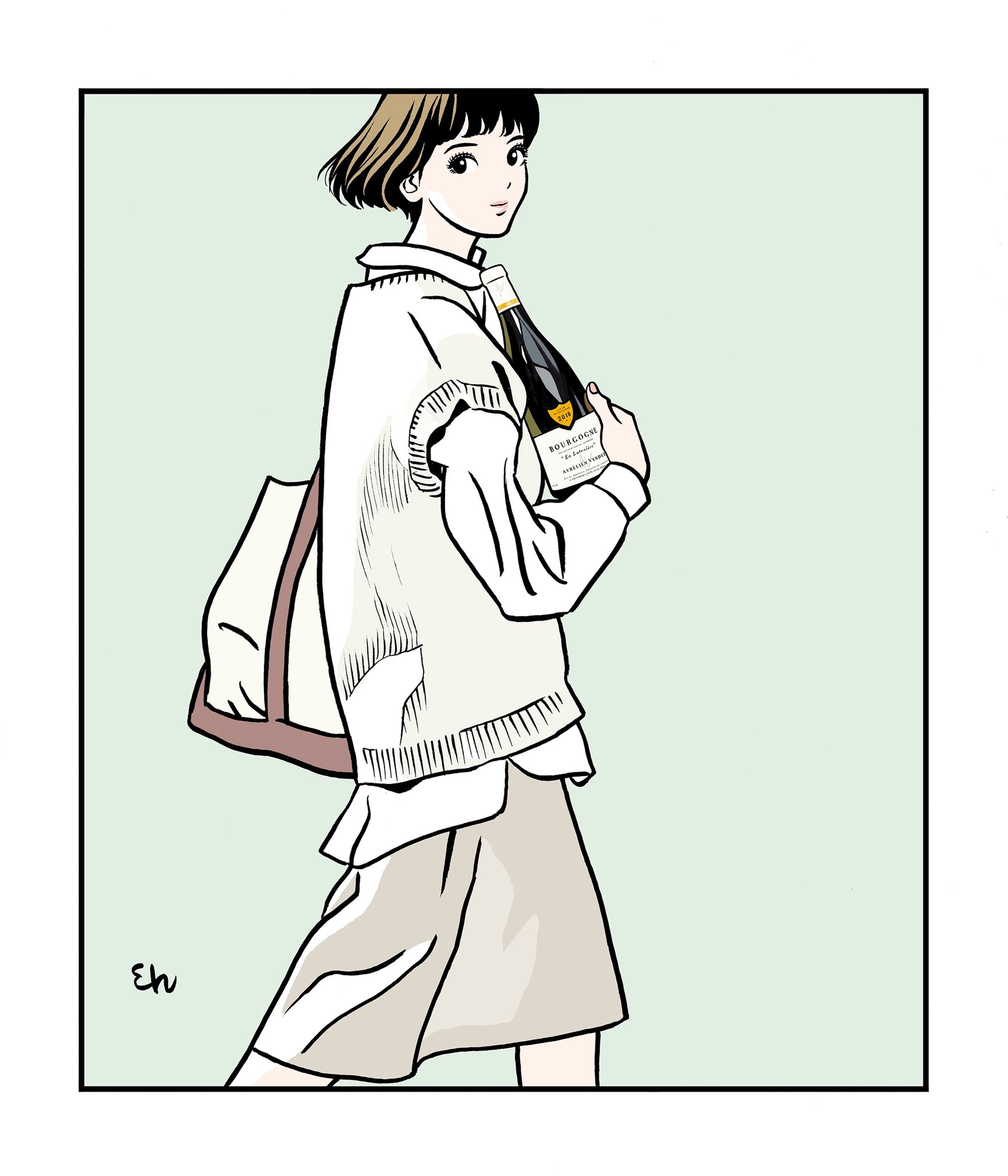 美しい商品価格 江口寿史 版画 リアルワインガイド表紙