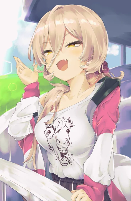 大好きな馬も盛り上がってる今最高に熱い魔女 #ソシ絵ール 