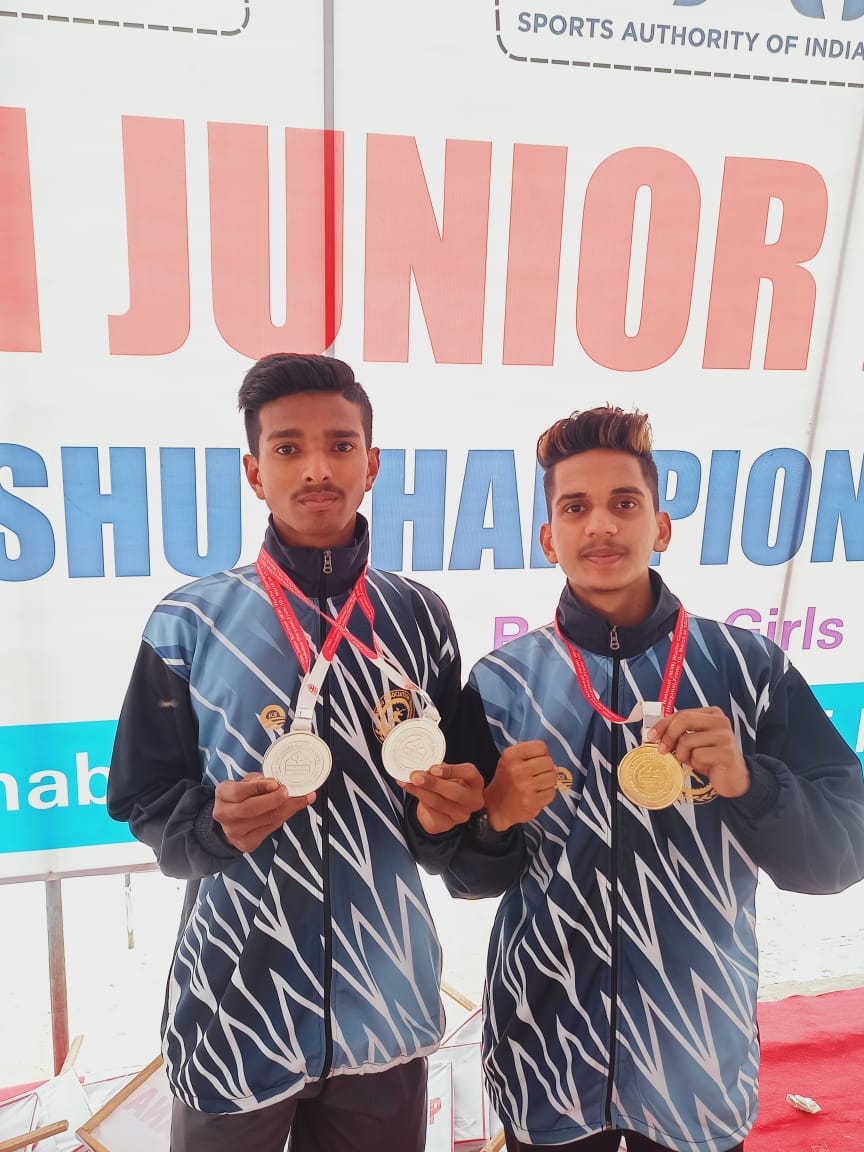 19th junior National wushu championship Fatheabad Haryana
From 10th to 15th March 2021.

1.Shaik Amaan Pasha 
Won Gold medal 🥇 in Traditional Long weapon Event.
2.Mohammad Awais won 2 Silver medals🥈🥈  in Jainshu Quanshu Event.