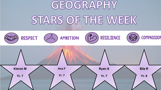 StNicksHumsDept's tweet photo. Congratulations to our Geography Stars of the Week for all of their hard work! https://t.co/1AxA6kXwOz