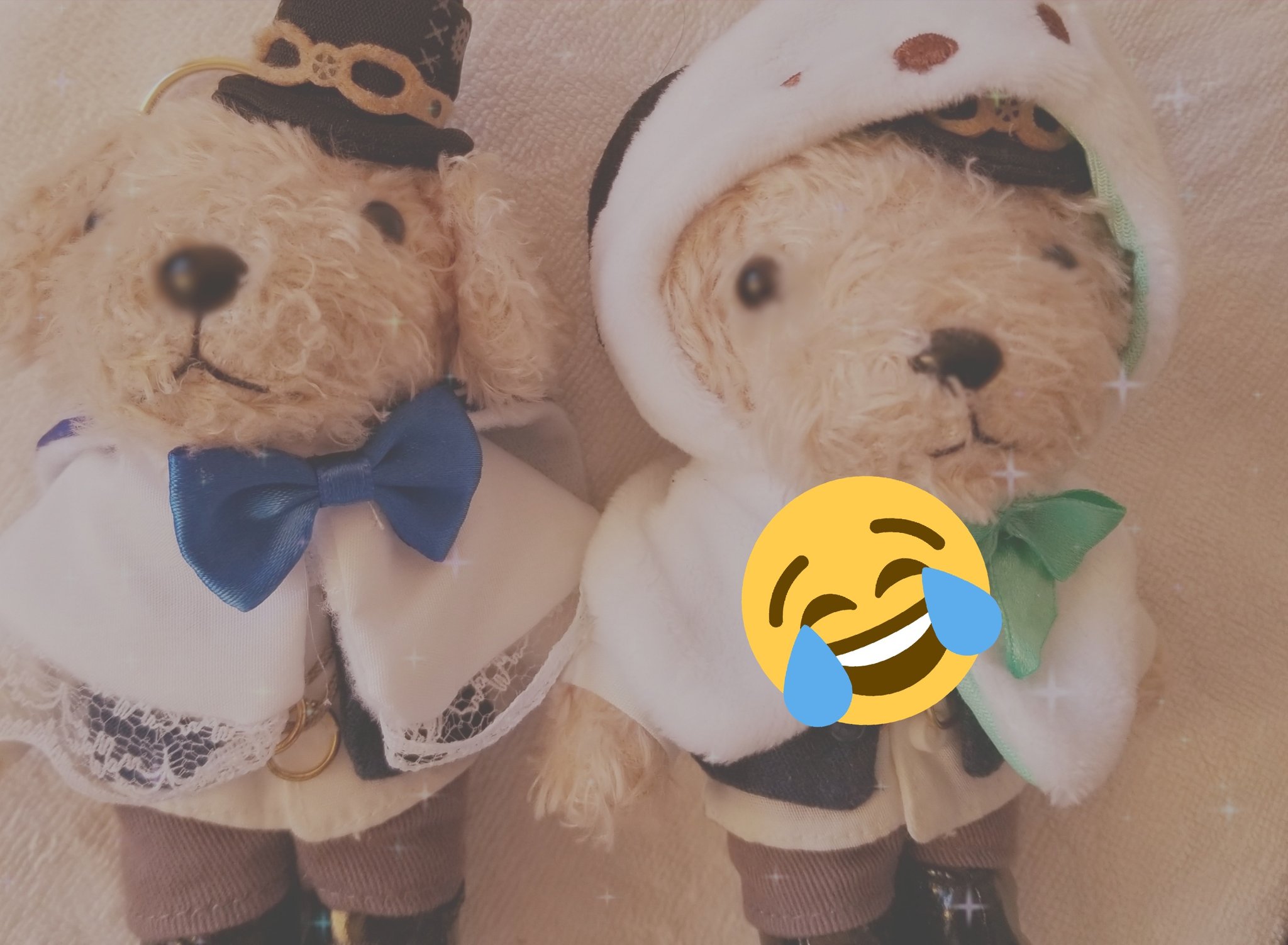 𝐘𝐮𝐚 今日ガチャガチャでサンリオの ぬいぐるみコスチューム があって引いてみたらポチャッコが出たの 試しに着せてみたらパツパツ 左のは100均のもの 可愛いけど心が痛いっ T Co F8rfythqig Twitter