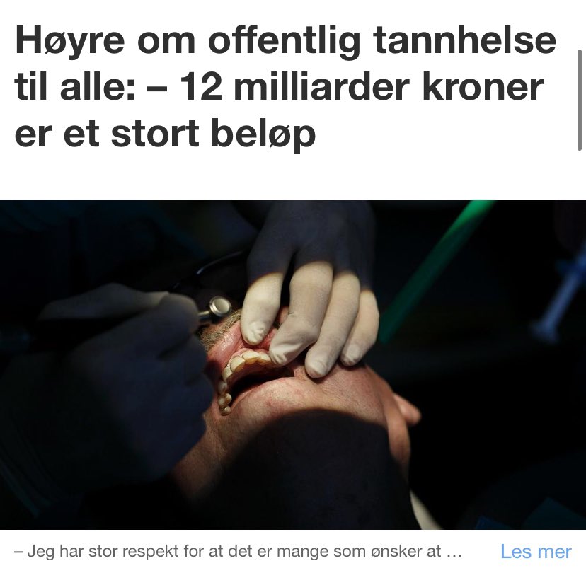 mimirk's tweet image. Staten brukte 12 milliarder kroner på eksterne konsulenter i fjor. 

Som Høyre pleier å si når noen vil innføre gratis offentlig tannhelse: 

12 milliarder er et stort beløp.