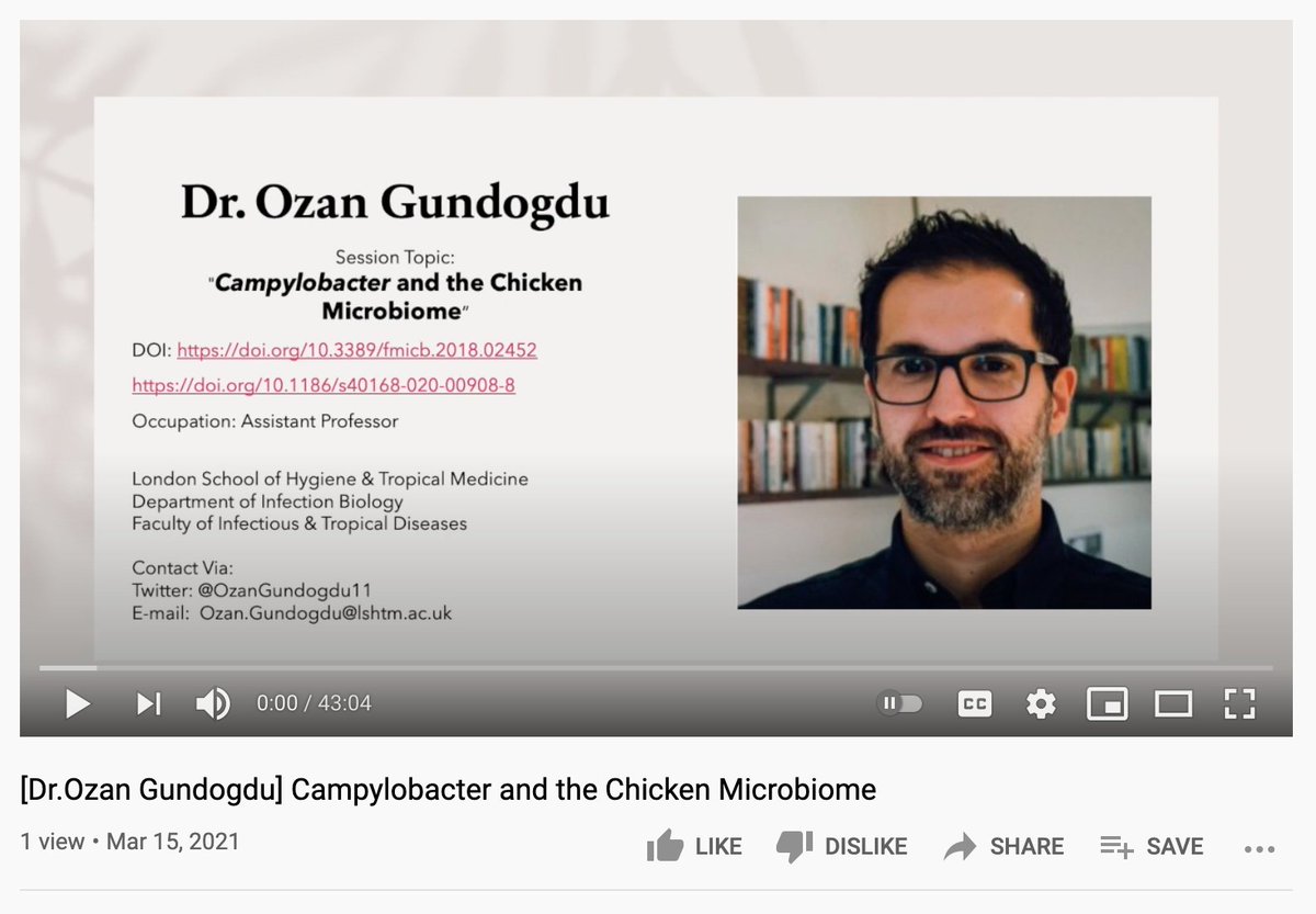 DessiVeltch's tweet photo. Have you missed @ChickenJClub session by @OzanGundogdu11, @LSHTM on "#Campylobacter and the #Chicken #Microbiome"? Then fear not! It is now live on our YouTube channel:https://t.co/9RJGsWfSAk https://t.co/khNPfliXcp