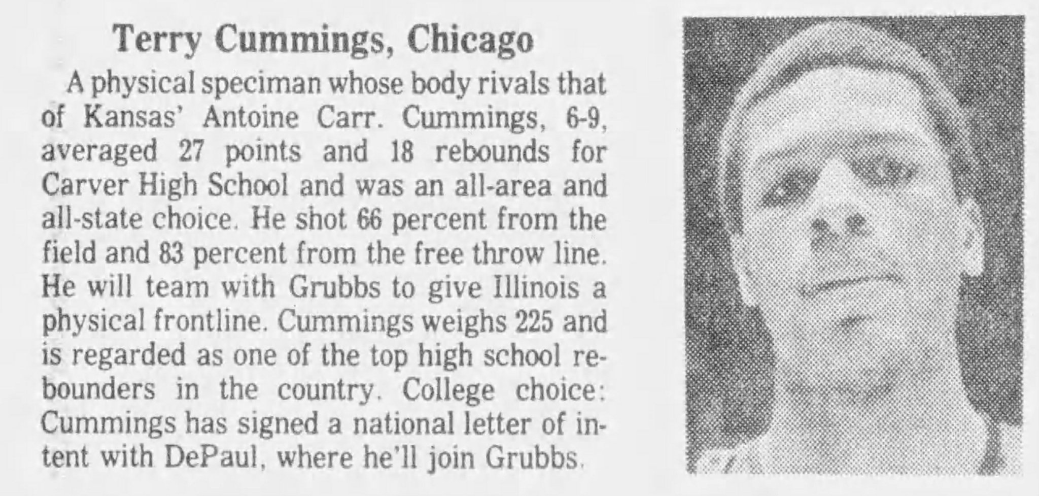 Happy Birthday to my man Terry Cummings !!!
Quelques clichés de sa saison freshman à DePaul en 1979 