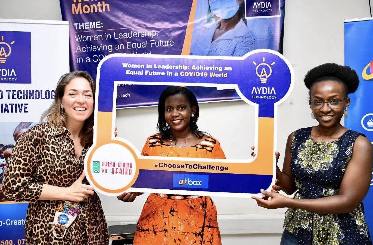 CodinginHeelsug's tweet image. Grateful to Aidah Bukubuza & Diana Bwanika of @AydiaGenderTech for the invitation to celebrate Women’s month under the theme: Women in Leadership; Achieving an Equal Future in a COVID-19 World- #ChooseToChallenge. It is always a pleasure to listen & be inspired. 
#CodingInHeels