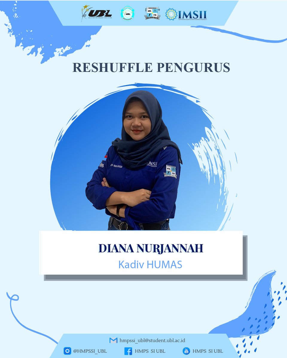 Reshuffle kepengurusan HMPSSI 2020/2021
Selamat kepada Diana nurjannah 18415021 sebagai kadiv humas

#salamteknologi
#fikjaya