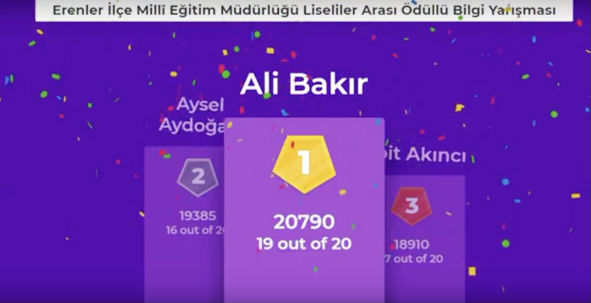 İlçe Millî Eğitim Müdürlüğümüz tarafından lise öğrencilerine yönelik  gerçekleştirilen “Mehmet Akif Ersoy ve İstiklal Marşı” konulu ödüllü bilgi yarışmamızda dereceye giren öğrencilerimizi kutlar, katılım gösteren tüm öğrencilerimize teşekkür ederiz. <a href="/ayhannersoyy/">Ayhan Ersoy</a> <a href="/fazilet_durmus/">Fazilet Öğretmen 🇹🇷</a>