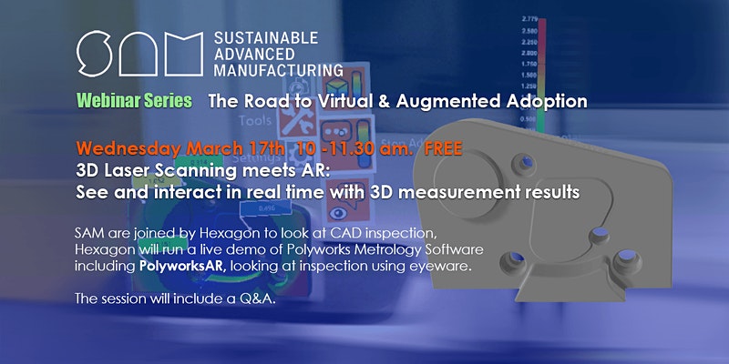 Secure your place before it's too late!

We're hosting a free webinar with <a href="/HexagonAB/">Hexagon</a> this week exploring the impact AR and 3D laser scanning have had upon manufacturing inspection.

Sign up now via the link below. #ukmfg 

eventbrite.co.uk/e/3d-laser-sca…
