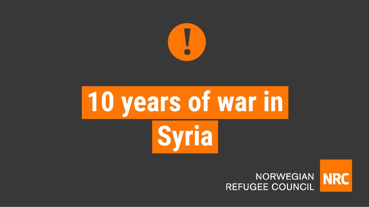 NRC_Norway's tweet image. 10 years. A whole decade of immense suffering. We must bring it to an end. #NotAnotherYear #Syria