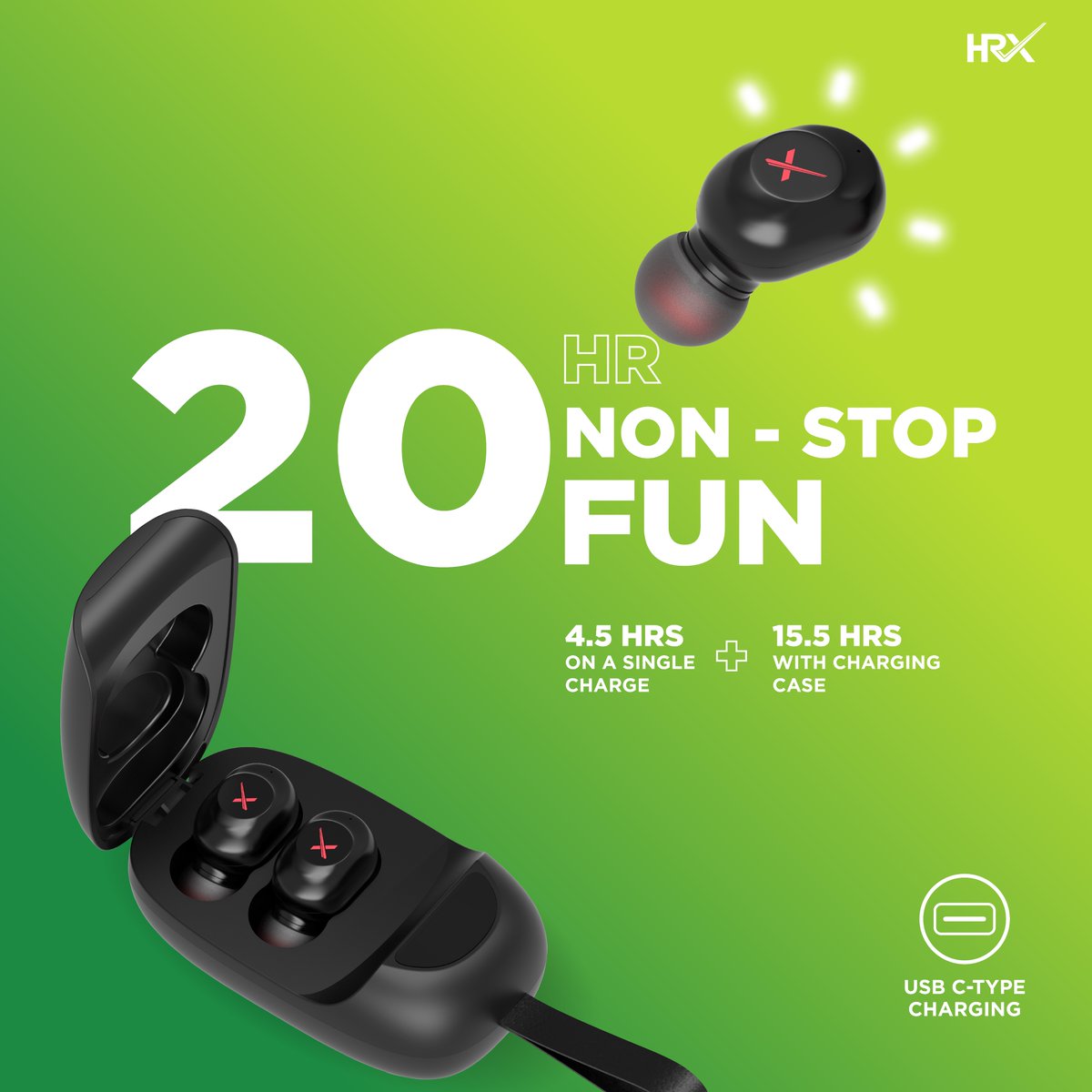 hrxbrand's tweet photo. Part of the HRX Force Audio Range, get ready to plug and play with the HRX X DROPS 14G
Crystal Clear Sound, 20 Hours Battery, Sweat & Splash Proof with Quick Touch Technology - you'll never have a bad workout πͺπ½
Come #MoveWithHRX today β¨
Buy now: https://t.co/hbaWnlPFXG https://t.co/jz320LX4Wa