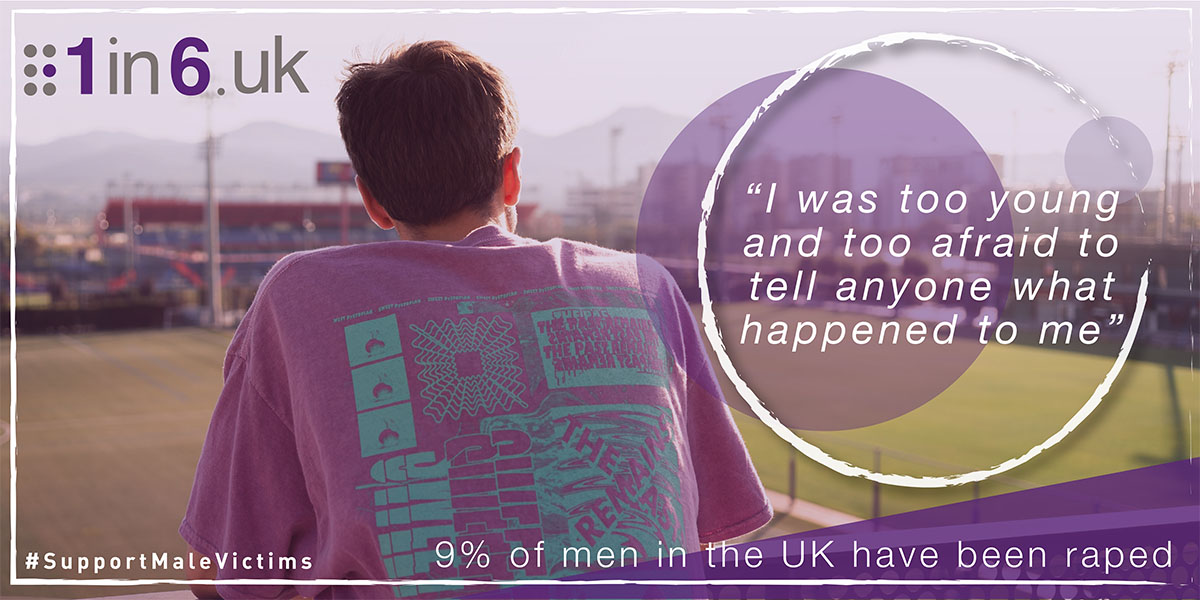 1in6uk's tweet photo. Our recent research has shown 9% of men in the UK have been raped. Help us #SupportMaleVictims and #BreakThe Silence

#MenGetRapedToo 
#YoureNotAlone 
#TalkAboutIt 

The full outcome of this survey and relevant research can be found here:
https://t.co/7yFckqF3gf https://t.co/cFRlJQXcPd