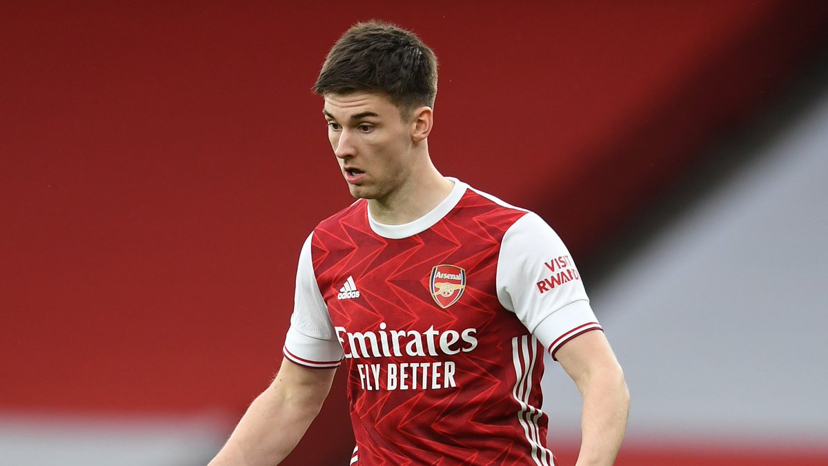 Kieran Tierney on the ball during yesterday's north London derby