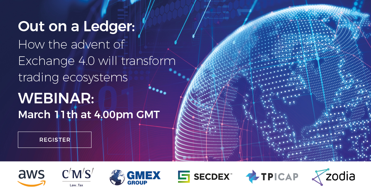 DigitalPn's tweet photo. Watch Full Webinar: 'Introducing the concept of Exchange 4.0', organised by @GMEX_Group. Video link: https://t.co/3TFRYfyfzp

Featuring: Amazon Web Services (AWS), CMS London, 
@TPICAPplc, @SecdexG &amp; Zodia. https://t.co/cE0ahtWSgE