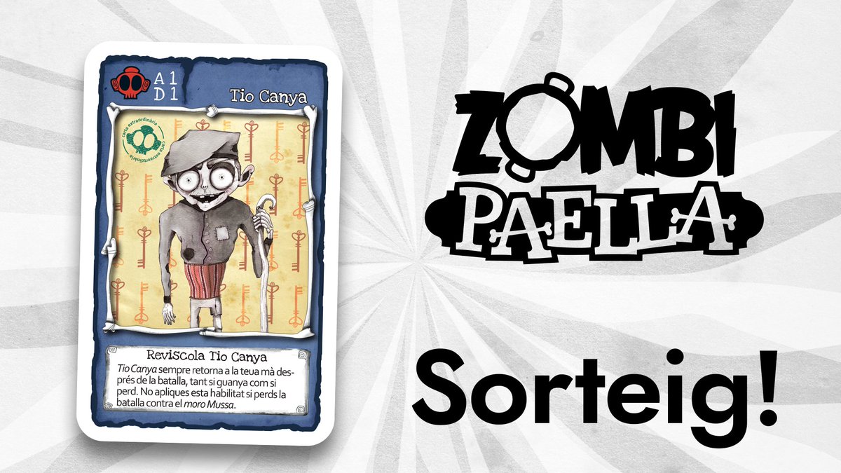 🔥Sortejos de la Setmana Fallera!🔥 Cada dia un sorteig! Hui sortegem la carta extraordinària de la <a href="/falleracalavera/">La Fallera Calavera</a> de Tio Canya! Per a participar:
1⃣Retuiteja este post
2⃣Seguix <a href="/zombipaella/">Zombi Paella</a> 
🕑 Tens temps fins esta nit (15 de març a les 23.59h). Anunciarem el guanyador/a demà.