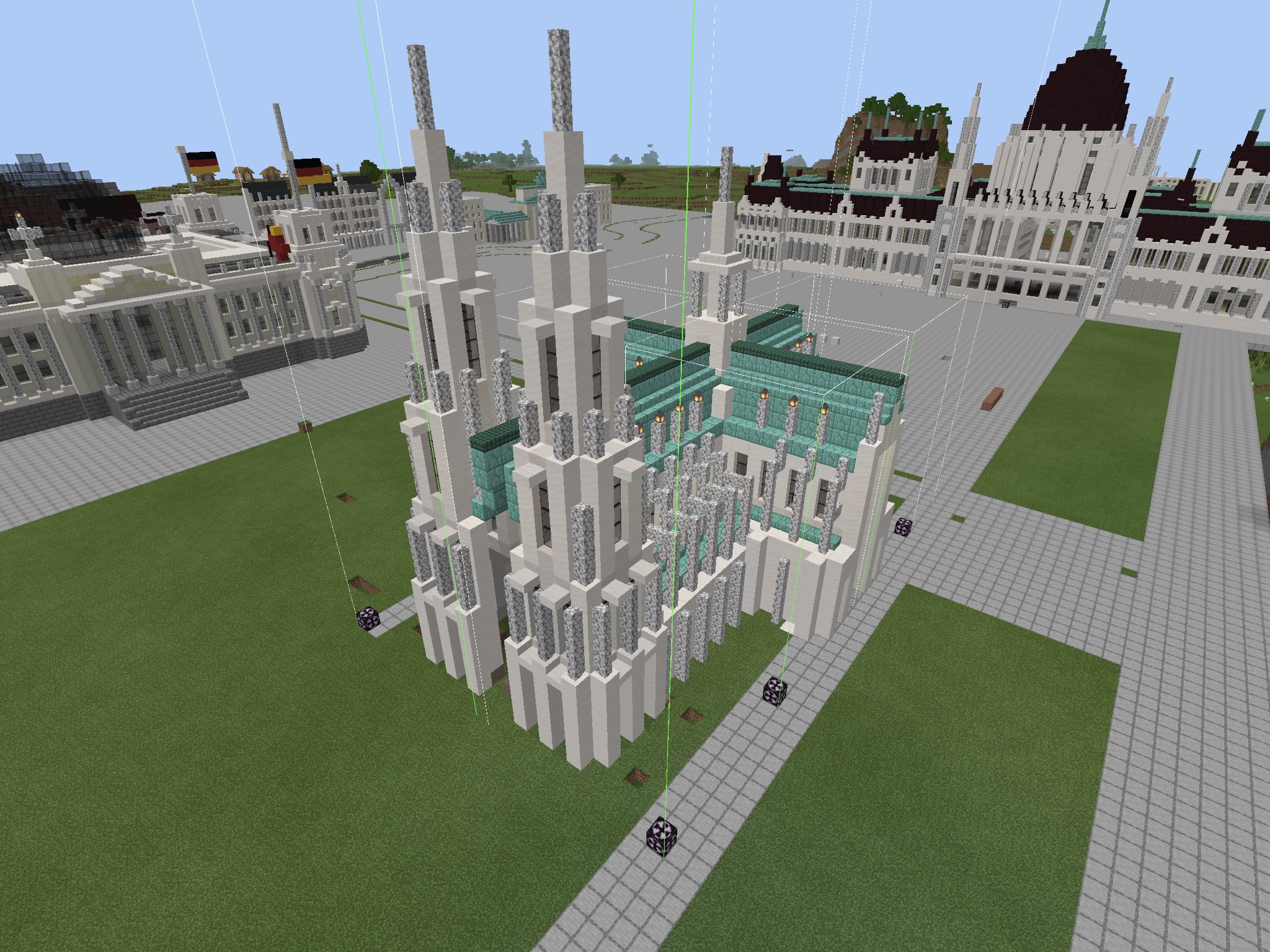 Takuya Minecraft Minecraft建築コミュ マインクラフト ケルン大聖堂4分の1サイズで作りました 街の雰囲気に合うように 再現中です T Co Nftsfmxbgx Twitter
