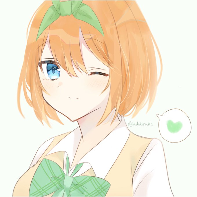 亜月るかさんがTwitterに投稿した中野四葉(五等分の花嫁)のイラスト。