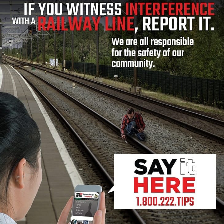 CSOntario's tweet photo. Interfering with rail systems can have fatal outcomes. Know who is doing this? #SayItHere #DitesLeIci 
1-800-222-TIPS 
#Ontario 
#HelpingAllCommunitiesStaySafe https://t.co/KowCQOsmTh