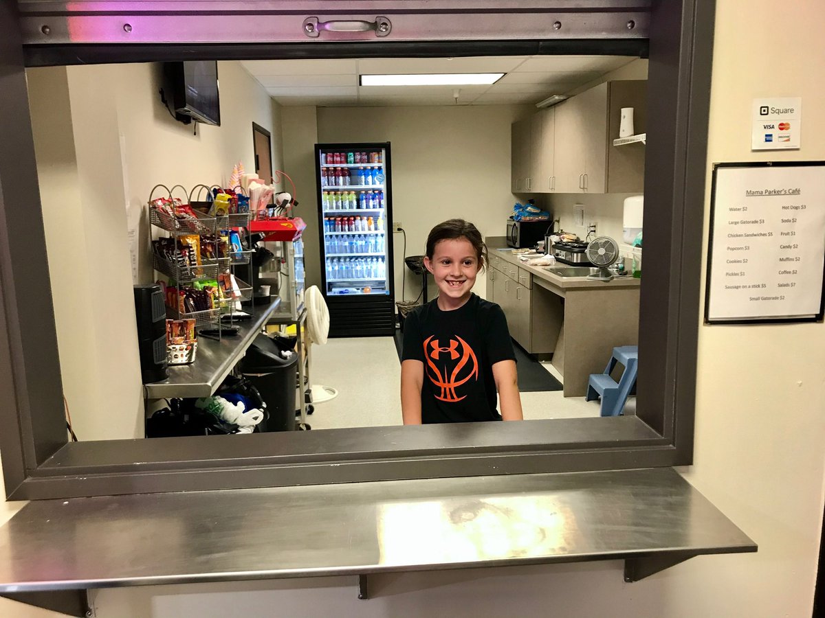 Start em young!! Helping out at the cafe at EPA! #UEPAkids