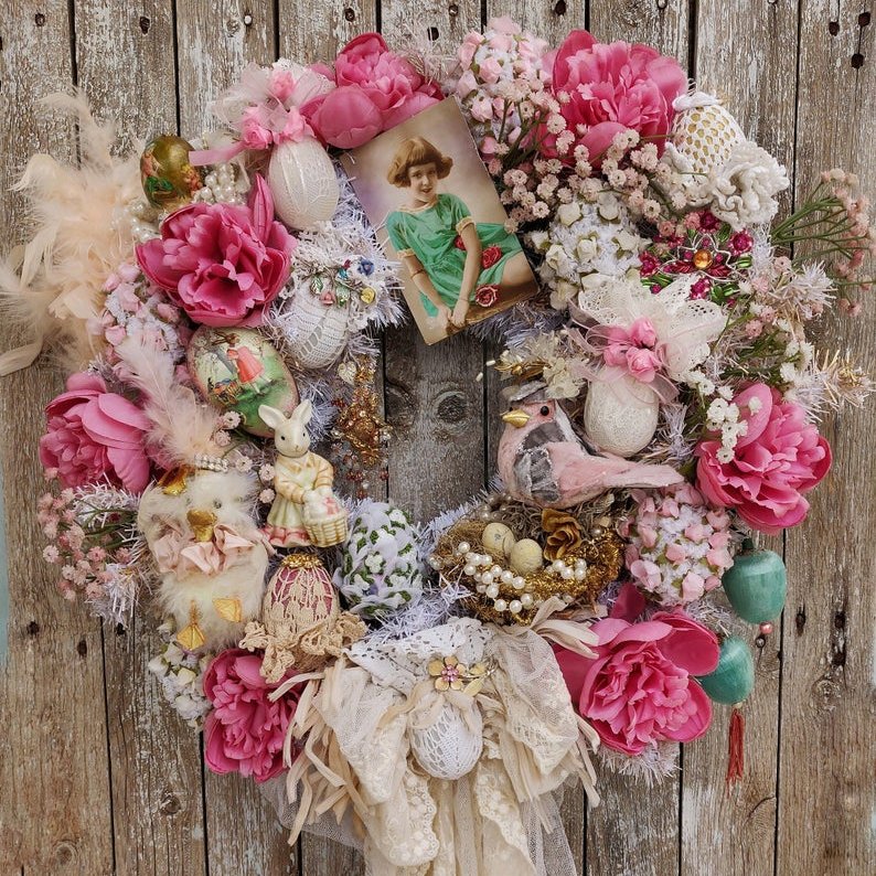 vintageshopcrtn's tweet photo. #handmade #shabbychic #shabby #easter #wreath #easterwreath #spring #springdecor #easterdecor #easterdecorations #springdecoration madeof #vintage #easterbunny #flowers #etsy #etsyshop #etsyseller #etsyfinds #etsymntt #handmadehour #homedecor https://t.co/uGzr8SN3eu https://t.co/lXFEUXQXDW