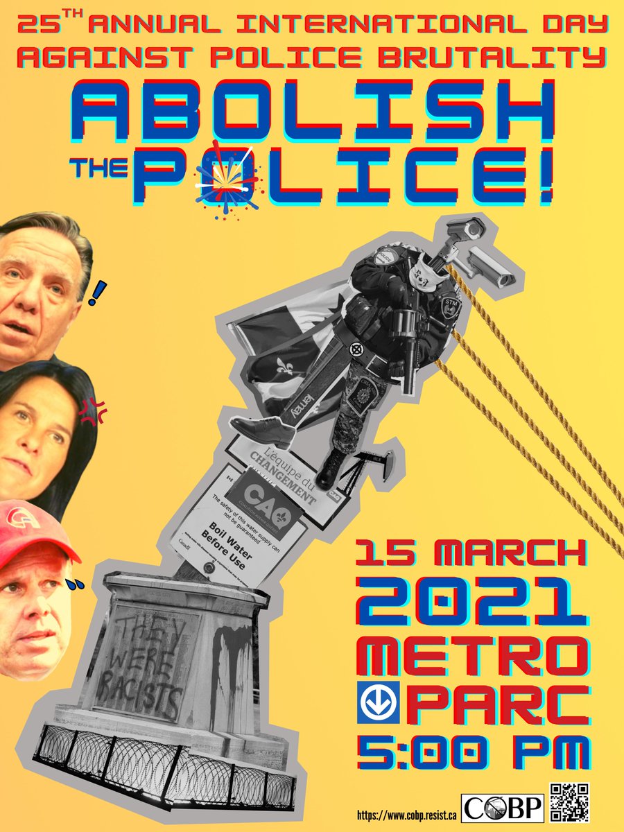JaggiMontreal's tweet photo. Montreal needs this demo! TODAY 5pm at métro Parc. Let's be safe & assert ourselves against police violence & impunity, despite the predictable repression. Attend masked & practice physical distancing. Solidarity in the streets! #polmtl #manifencours #AbolishThePolice #DefundSPVM https://t.co/8R1GTXX0T5