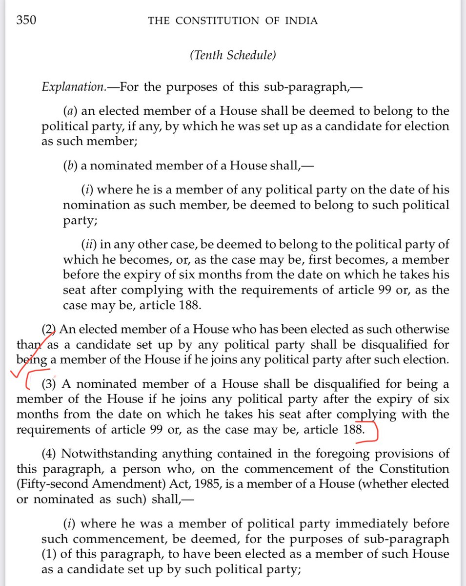 MahuaMoitra's tweet photo. Swapan Dasgupta is BJP candidate for WB polls. 
10th Schedule of Constitution says nominated RS member to be disqualified if he joins any political party AFTER expiry of 6 months from oath.
He was sworn in April 2016, remains unallied. 
Must be disqualified NOW for joining BJP. https://t.co/d3CDc9dNCe
